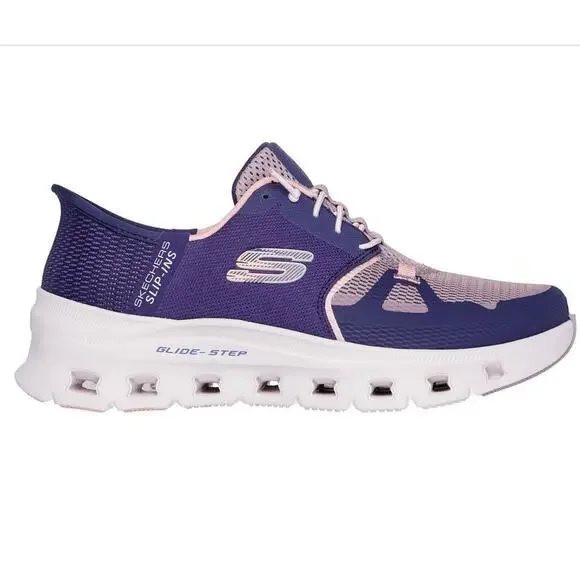 Skechers Size 9.5 Slip Ins Vegan Purple and Pink Glide Step Pro Sneakers - Picture 1 of 14